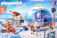 Playmobil 9055 Polar Ranger Hauptquartier 3 Forscher Schneemobil Iglu Kanone NEU