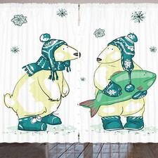 Eisbär Rustikale Gardine