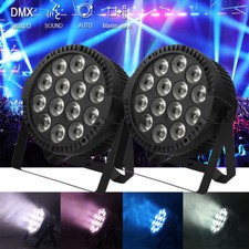 2stk 140W RGBW 14 LED PAR Wash DMX Bühnenlicht Show Disco Party Scheinwerfer EU