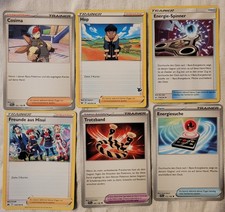 POKEMON Karten Deutsch Trainer-Karten 6 St.