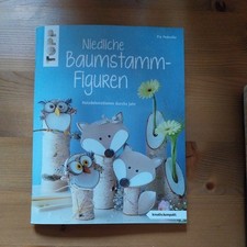 Niedliche Baumstammfiguren - Holzdekoration durchs Jahr