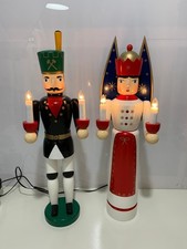 Erzgebirge Lichterengel und Bergmann XXL Höhe 52cm ELEKTRISCH SIGRO Weihnachten