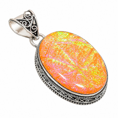 Orange triplett opal edelstein - opal,
