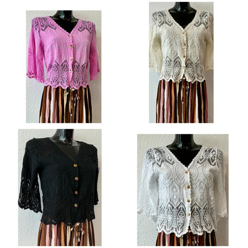 Bluse jäckchen mit spitze - jäckchen,