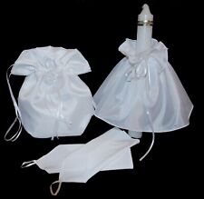Kerzentuch  Beutel  Handschuhe zum Kommunionkleid Taufkleid Blumenmädchen neu