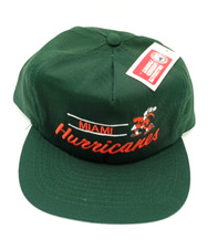 Vintage Snapback 80/90er Deadstock Miami Hurricanes grün