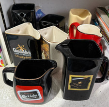 VERSCHIEDENE GEBRAUCHTE KERAMIK PUB WASSERKRÜGE - HAUSBAR SCHNURRBESEN