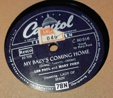 LES PAUL UND MARY FORD TELEFUNKEN CAPITOL SCHELLACKPLATTE