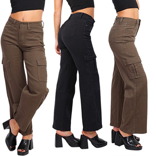 Damen bootcut cargohose - damen,