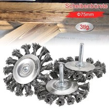 3X SCHEIBENBÜRSTE ZOPFBÜRSTE