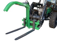 hydraulischer Stammgreifer / Holzgreifer mit Palettengabel