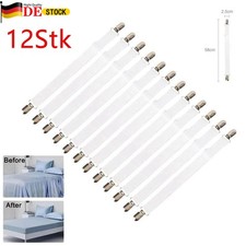 12 Verstellbar Bettlakenspanner Betttuchspanner Lakenspanner Spannbettlakenhalte
