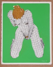 THOMAS BAYRLE Original Serigrafie handsigniert Nr. 3/200 Akt 1971 Erotik Pop Art