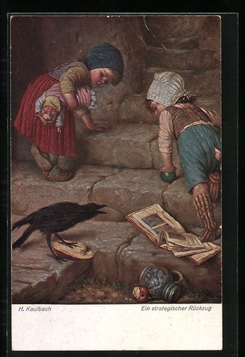 Künstler hermann kaulbach - künstler-ak,