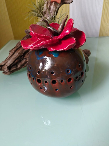 Keramik rosenkugel rund - ,