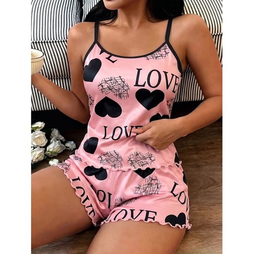 Damen satin pyjama - satin,