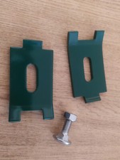 Eckverbinder  RAL6005 moosgrün Gittermattenverbinder Doppelstabmattenzaun dicke 