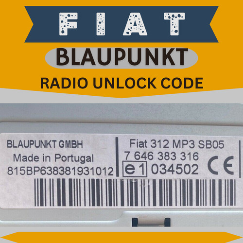 Fiat radio code - code, entsperren