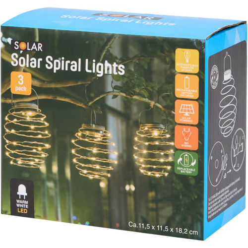 Solar spiralen led 3er - solar,