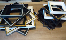 Schattenfugenrahmen 18x24-40x50cm silber gold Bilderrahmen für Keilrahmen