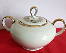 Porzellan Zuckerdose Eschenbach ROSWITHA Sahneweiß/ Gold  D 11cm
