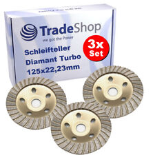 3x Profi Schleiftopf Ø125mm 22,2mm für Festool Flex Metabo Schleifer Fräse