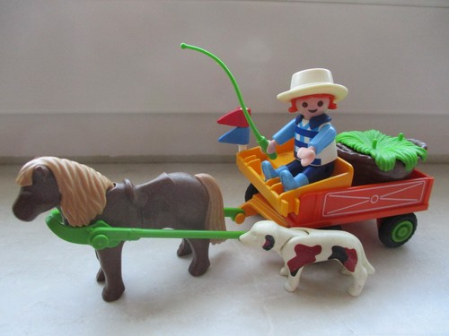Playmobil-Pony-Kutsche-Kinder