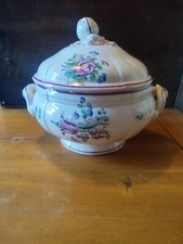 Sarreguemines Großartige Gemüseschüssel Steingut Dekor Für La Straßburg Haus