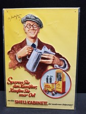 Shell Blechschild SHELL-KABINETT lim. Edition Motiv 1929 20x30 cm Aufl. 4.580