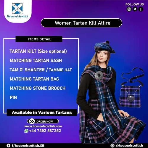 Teiliges damen kilt outfit - 6-teiliges,