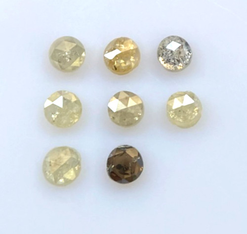 Naturdiamant rose cut - cut, rund