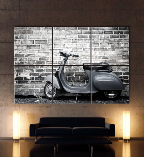 Vespa wall leinwand - vespa, grau