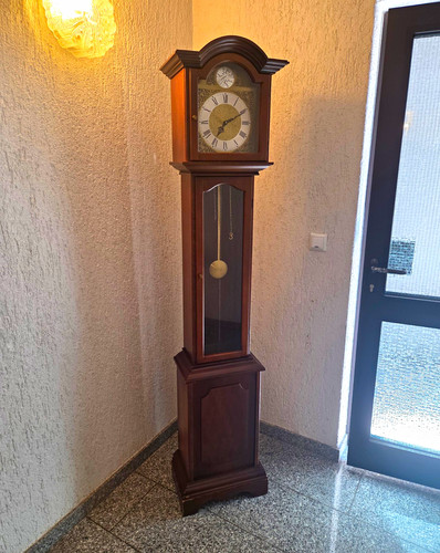 Standuhr holz mit glastür - mit,