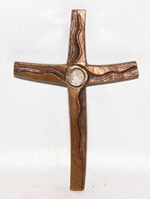 Kreuz mit Kristall, Bronze, Cross, Kruzifix, Bronzekreuz, Religion, Kirche