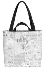 Vintage Grunge Zeitung Druck Tasche Design Retro Magazin Zeitschrift Text abc s