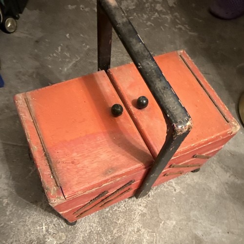 Nähkasten holz metall mit - nähkasten, holz/metall
