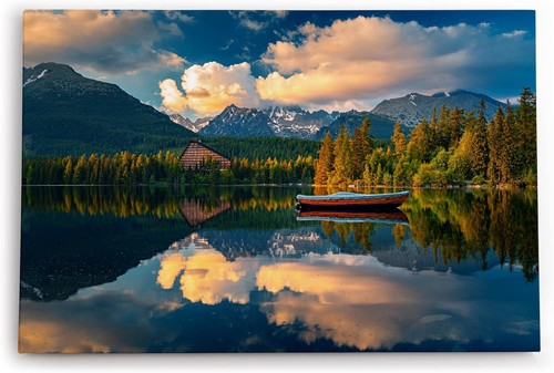120x80cm wandbild see berge - 120x80cm,