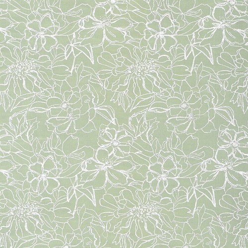 Halbleinen blumenmuster - 0,5m, halbleinen,