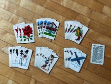 Schnipp-Schnapp Kartenspiel ca. 1935 alt selten unvollständig mit Anleitung