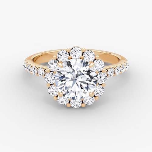 Karat rotgold luxus ring - 18,