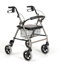 Rollator Alu-Leicht-Gehhilfe ECO LIGHT klappb. Sitz Korb Rückenlehne GEBRAUCHT !