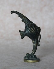 Walter Bosse Bronze Messing Gluttöter patiniert Fisch Skalar Wien