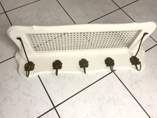 Wandgarderobe mit Hutablage und 5 Haken, Wiener Geflecht