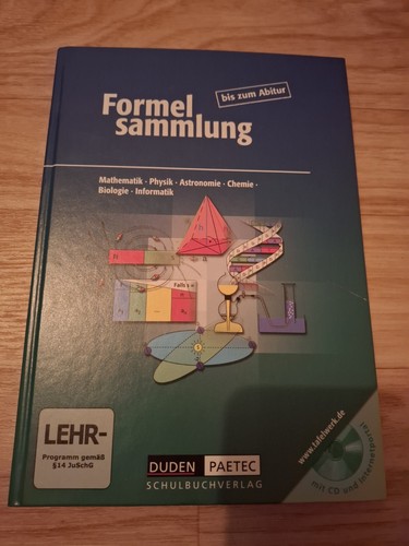 Formelsammlung bis zum abitur - formelsammlung,