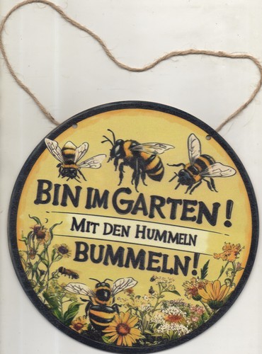 Deko gartenschild rund - deko,