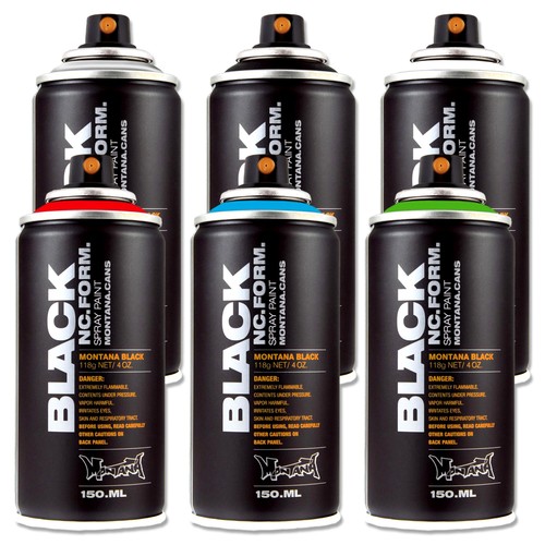 Montana cans black - 150ml, 6