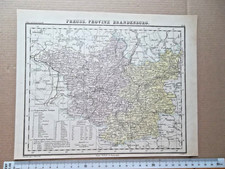 original  alte  Landkarte  1868  Preuss. Provinz Brandenburg  Berlin -  Potsdam