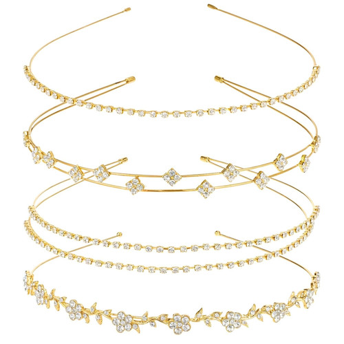 Stück haarreif gold strass - gold,