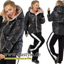 Steppjacke Parka Mantel Anorak Strass & Kapuze | M L XL XXL 3XL 4XL 5XL 6XL 7XL