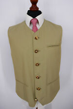 Julius Lang Trachten Weste Gilet Gr.50 Baumwolle Polyamid Khaki Oktoberfest NEU